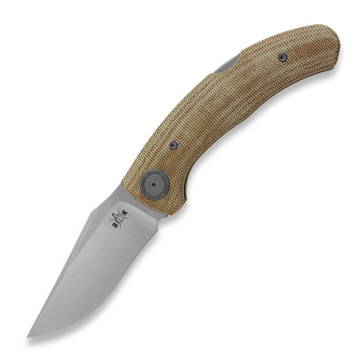 Bastards Knives Vega kääntöveitsi, Brown Canvas Micarta