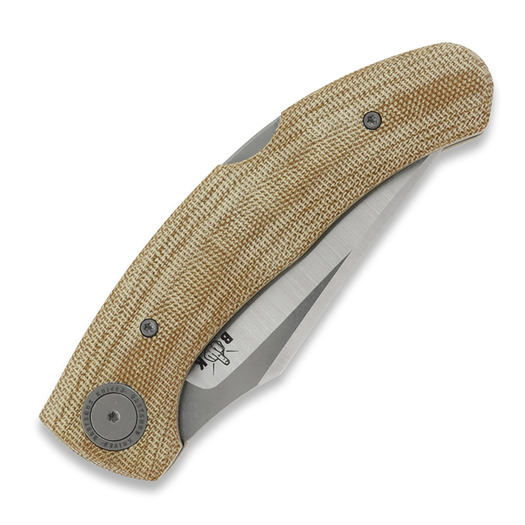 Сгъваем нож Bastards Knives Vega, Brown Canvas Micarta