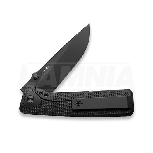 The James Brand The Barnes- Black / Black / Titanium / Straight foldekniv