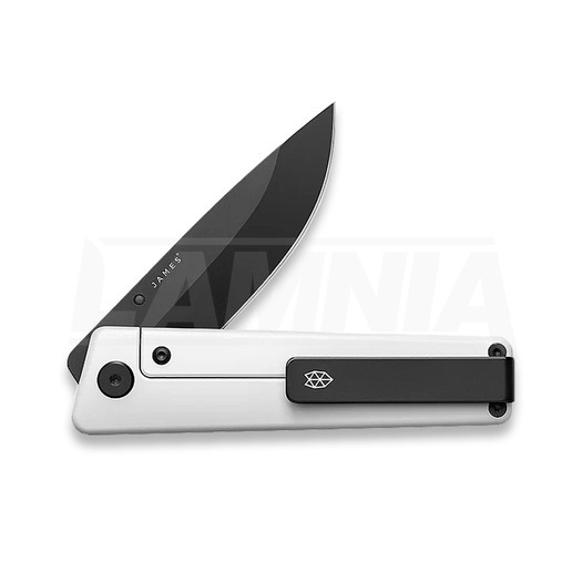 The James Brand The Chapter 2 - White Titanium / Black / Straight foldekniv