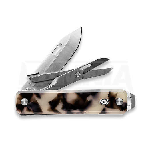 The James Brand The Ellis-Scissors - Desert Tortoise / Stainless / Eco-Acetate / Straight foldekniv