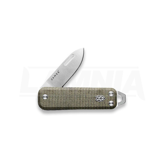 Saliekams nazis The James Brand The Elko - OD Green / Stainless / Micarta / Straight