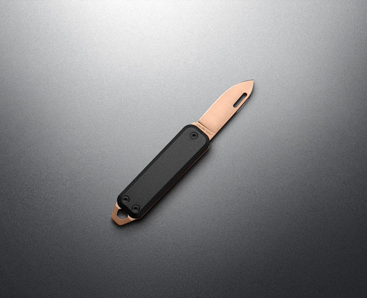 The James Brand The Elko - Black / Rose Gold / Aluminum / Straight 접이식 나이프