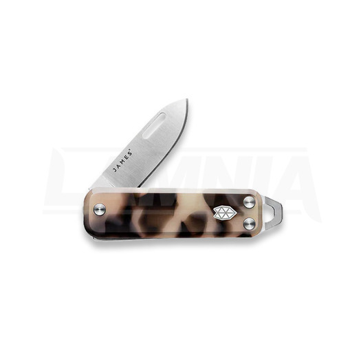 The James Brand The Elko - Desert Tortoise / Stainless / Eco-Acetate / Straight foldekniv