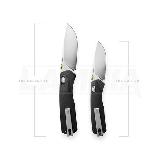 The James Brand The Carter XL - Black / Stainless / G10 / Straight kääntöveitsi