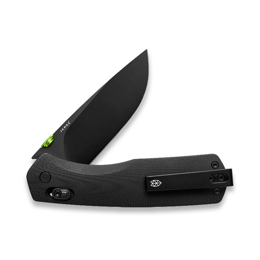 The James Brand The Carter XL - Black / Black / G10 / Straight foldekniv