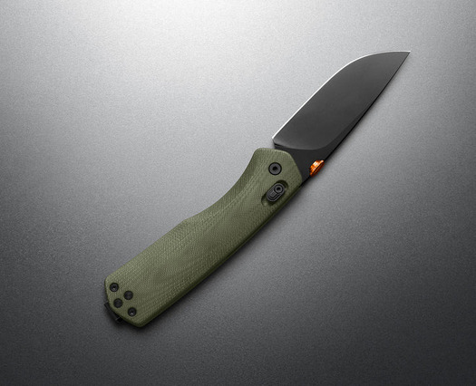 The James Brand The Carter XL - OD Green / Orange / Black / G10 / Straight összecsukható kés