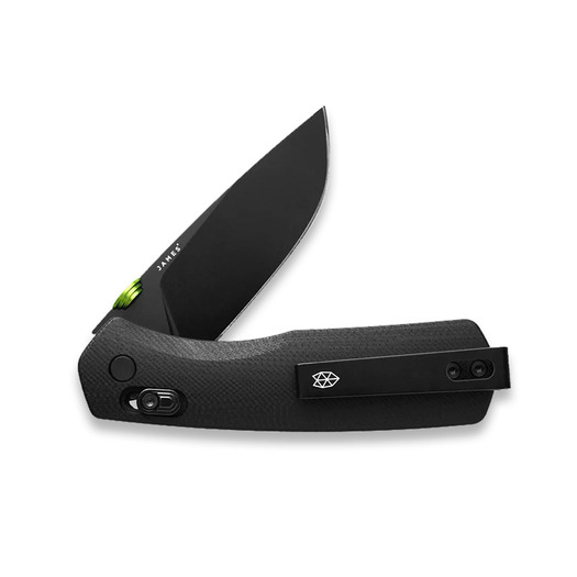 The James Brand The Carter - Black / Black / G10 / Straight foldekniv