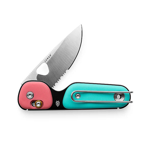 The James Brand The Redstone - Coral / Turquoise / PP / Serrated foldekniv