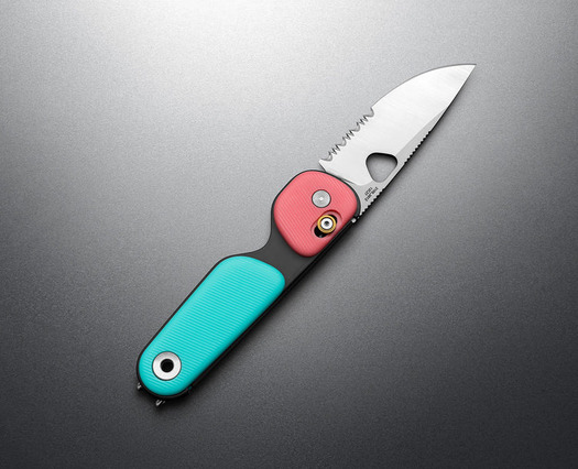 The James Brand The Redstone - Coral / Turquoise / PP / Serrated foldekniv