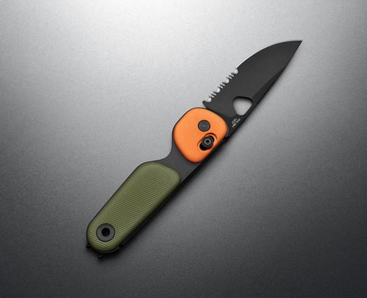 The James Brand The Redstone - OD Green / Orange / Black / PP / Serrated 折り畳みナイフ