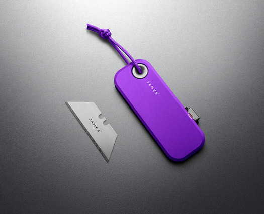 The James Brand The Palmer - Atomic Purple / Purple / Aluminum foldekniv