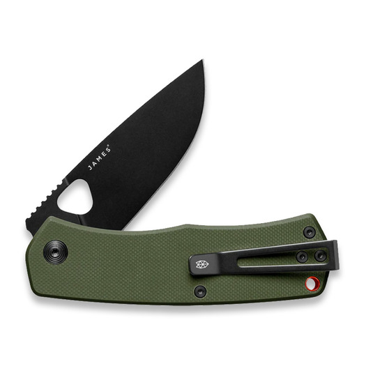 The James Brand The Folsom - OD Green / Orange / Black / G10 / Straight összecsukható kés