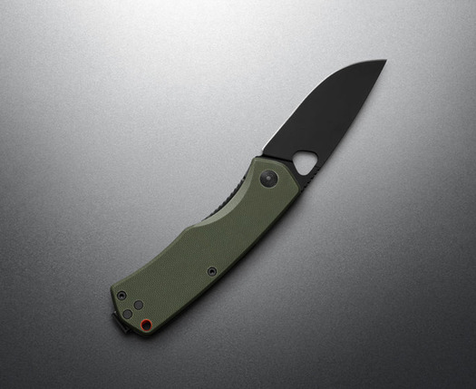 The James Brand The Folsom - OD Green / Orange / Black / G10 / Straight foldekniv