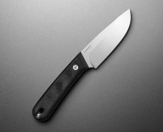 The James Brand The Hell Gap - Black / Stainless / Micarta / Straight 칼