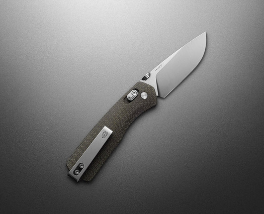 The James Brand The Carter - OD Green / Stainless / Micarta /Straight összecsukható kés