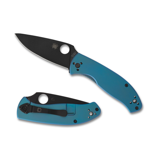 Spyderco Tenacious Blue Ti összecsukható kés, fekete C122TIBLBKP