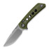 Saliekams nazis Reate PL-XF Green Micarta/Black G-10, Stonewash