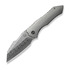 We Knife - High-Fin XL Damasteel, Satin Polished Ti