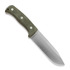 Joker Nomad Kydex bushcraft knife, Green Canvas Micarta, Firesteel