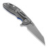 Coltello pieghevole Hinderer XM-18 3,5" Wharncliffe Fatty, Bronze Ti, blu