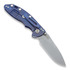 Navalha Hinderer XM-18 3,5" Non-flipper Slicer WF, blue/Ti blue