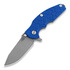 Hinderer Jurassic Spearpoint összecsukható kés, working finish, Blue Scale