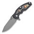 Hinderer Jurassic Spearpoint összecsukható kés, working finish, Gear Theme black