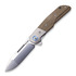 Clap With Bolsters, green canvas micarta
