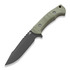 Hinderer The Ranch 3V veitsi, harpoon spanto green micarta