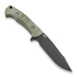 Hinderer The Ranch 3V veitsi, harpoon spanto green micarta