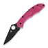 Spyderco - Delica 4, FRN, Flat Black Blade, pink