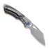 Olamic Cutlery WhipperSnapper BL Damasteel Sheepsfoot, Jeweled Ti