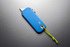 The James Brand The Palmer - Cerulean / Yellow / Aluminum / Straight foldekniv