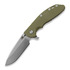 Saliekams nazis Hinderer 4.0 XM-24 Spear Point Tri-Way Stonewash OD Green G-10