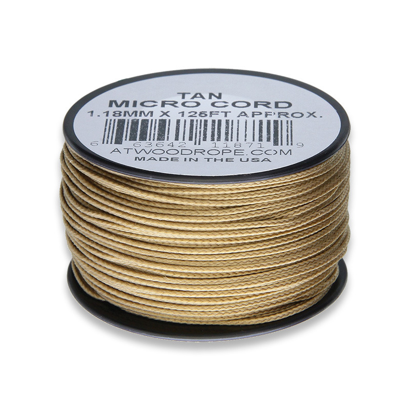 Tan Micro Cord 1.18mm - 125ft