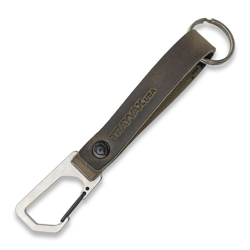 Trayvax Enterprises Keyton Clip | Carabiner Keychain Raw / Mississippi Mud