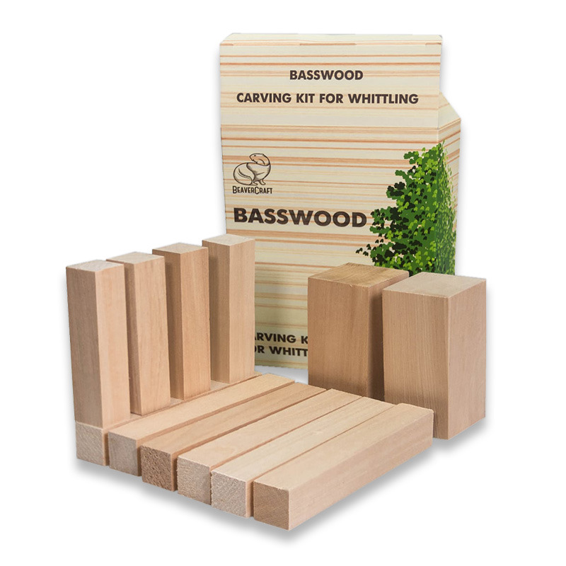 BeaverCraft BW12 pcs Basswood Carving Blocks Whittling Wood Carving Blocks Basswood  for Carving Wood for Whittling Kit Wood Blocks for Carving Basswood for  Wood Carving Set Wood Carving Wood