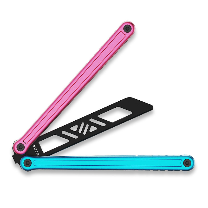 Glidr Antarctic 2 balisong trainer, cotton candy | Lamnia