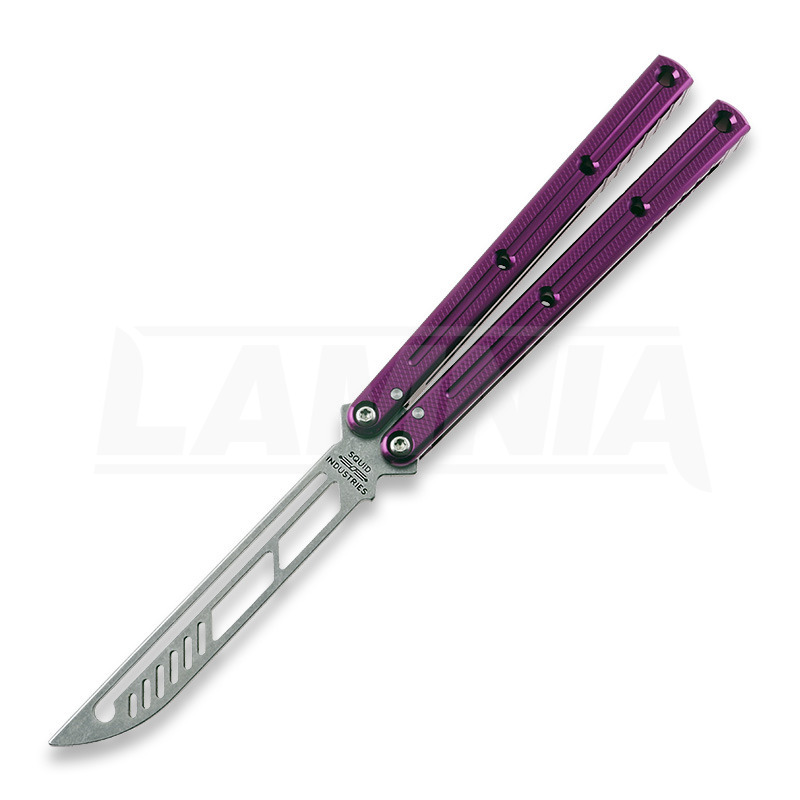 Squid Industries Krake Raken Trainer V2.5 balisong trainer, purple 